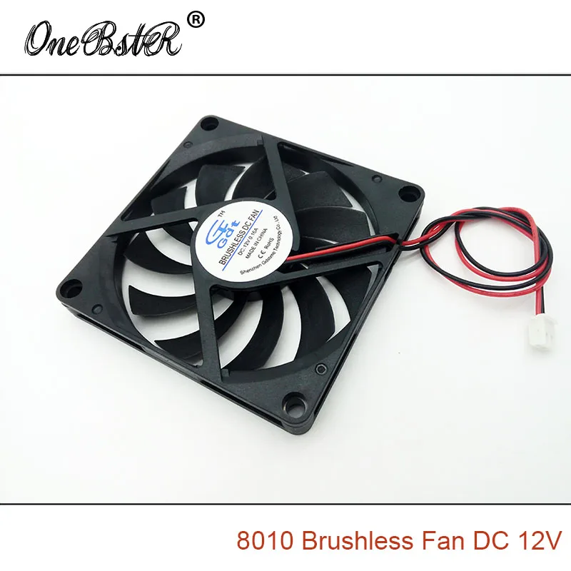 8010 DC 12V 0.15A бесщеточный вентилятор 80X80X10mm XH2.54 2Pin источник питания 80 мм 8 см