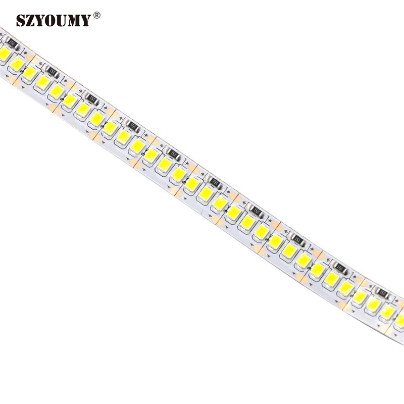 SZYOUMY 10 м Однорядная 2835 SMD мм Печатная плата 1200 Светодиодная лента 12 В постоянного