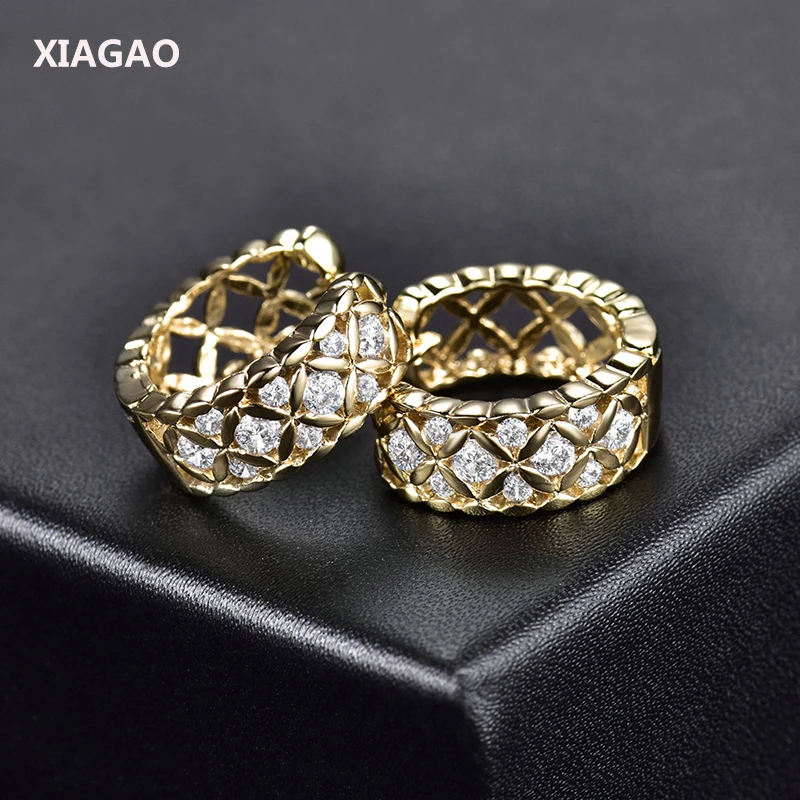 XIAGAO 2017 полые маленькие серьги кольца для женщин розового золота изготовленные с