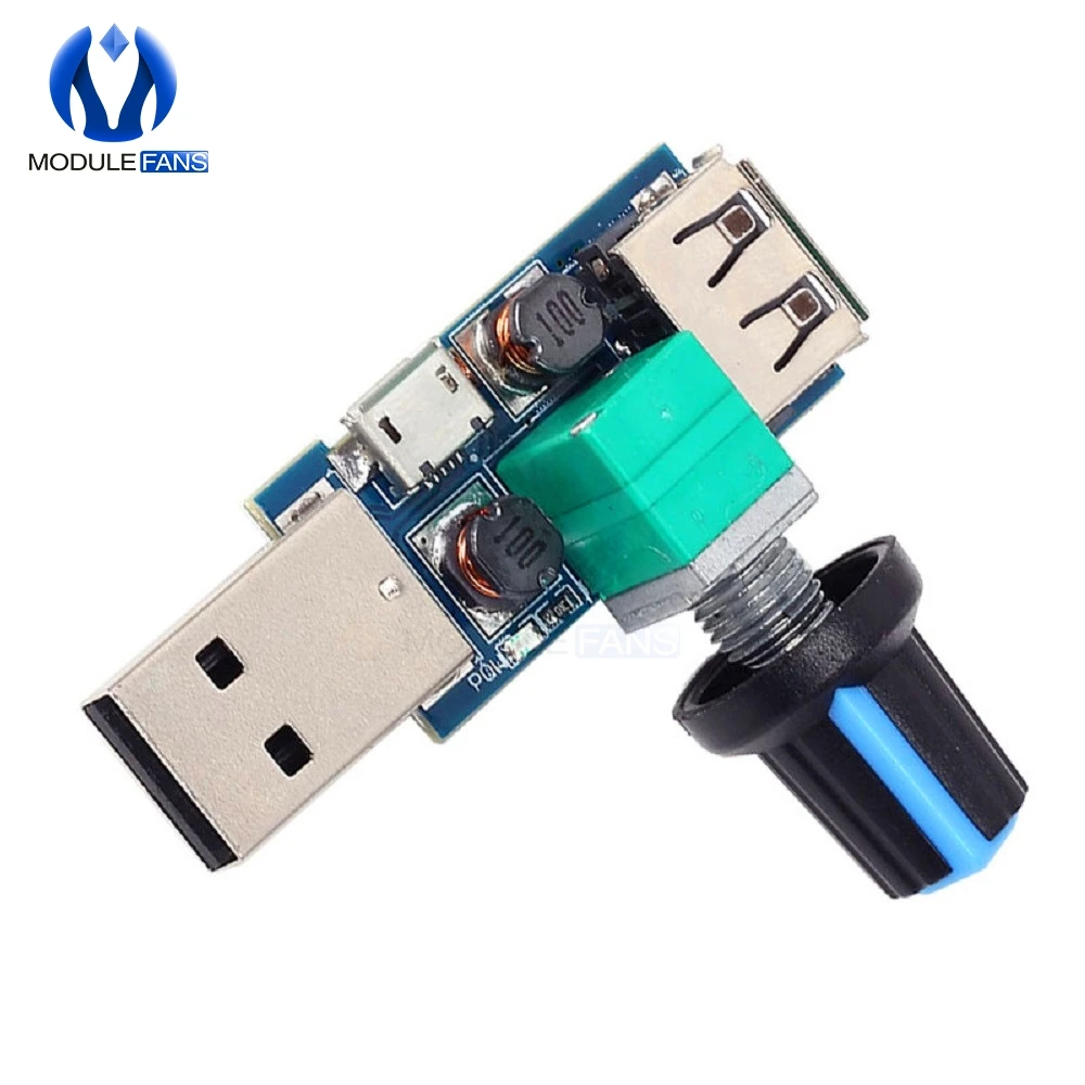 Мини вентилятор USB регулятор скорости ветра громкости воздуха охлаждающий