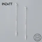 Серьги-подвески женские из серебра 925 пробы с длинными кисточками