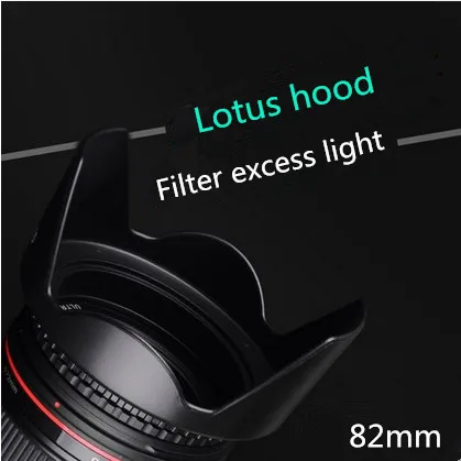 Бленда для объектива камеры 82 мм, бленда Lotus для Canon 16-35 24-70 мм, Объектив Tamron Sigma Pentax Olympus, аксессуары для объектива, Резьбовая бленда