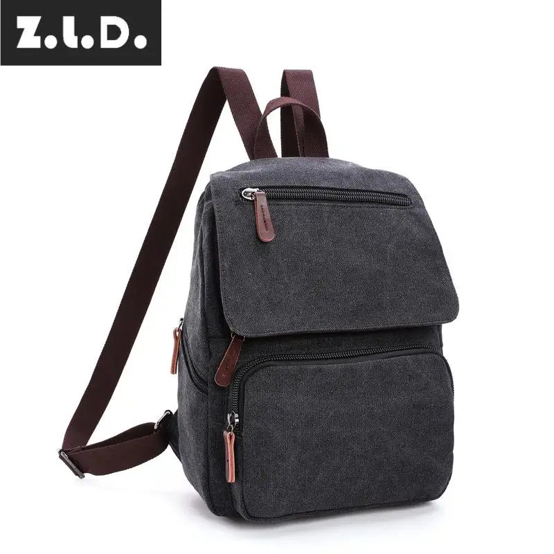 Z.L.D. Модный холщовый рюкзак для молодых студентов школьный ранец большой