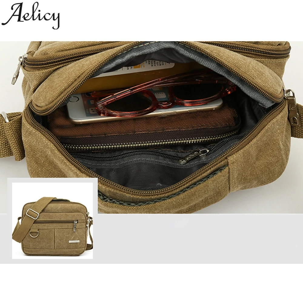 Женская Холщовая Сумка Aelicy однотонная Повседневная дорожная сумка через плечо
