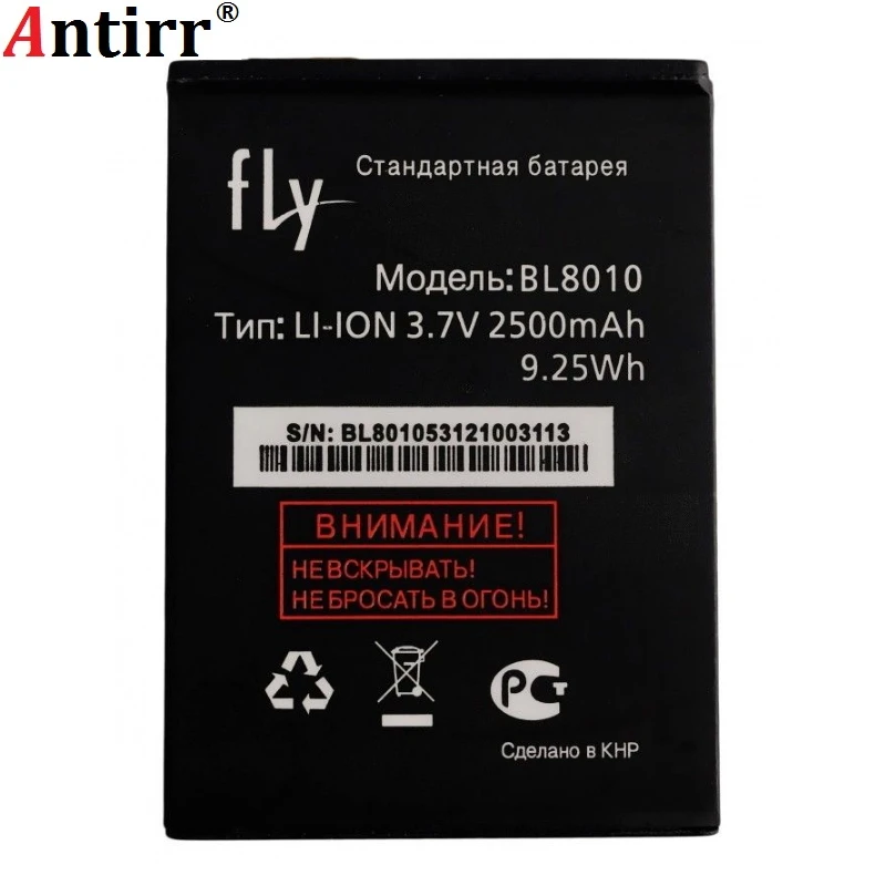 

Оригинальный высококачественный аккумулятор Antirr 3,7 в 2000 мАч BL8010 для Fly BL8010 мобильный телефон в наличии с трековым кодом