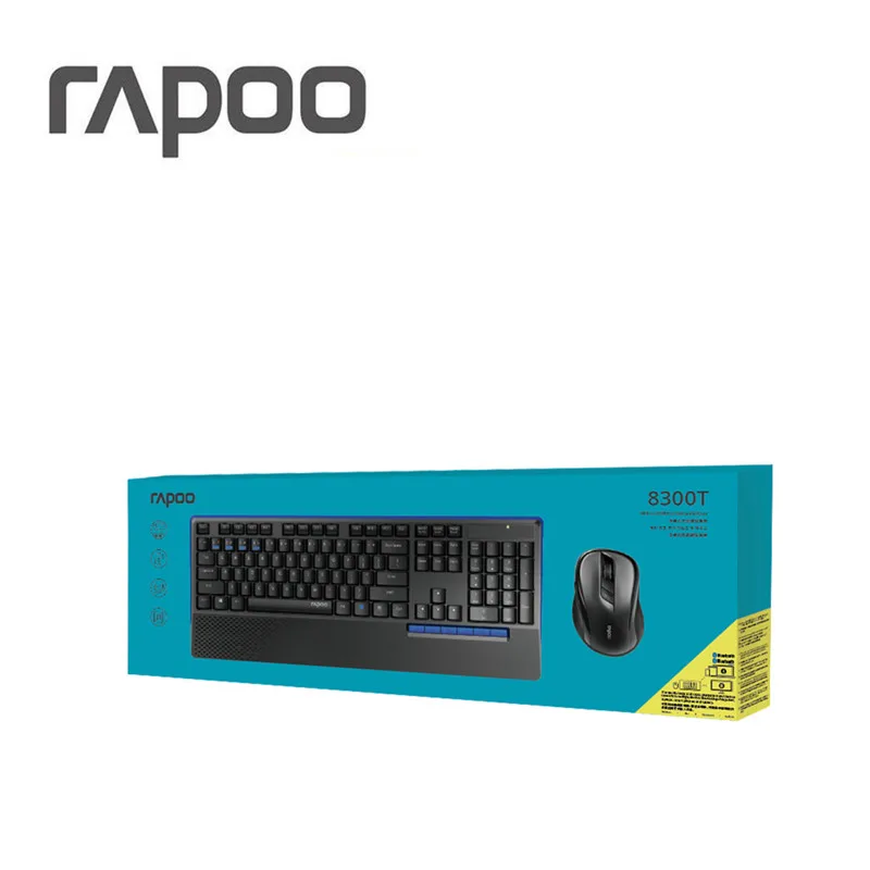 Новинка Rapoo 8300T многорежимная Бесшумная Беспроводная клавиатура мышь Combos Bluetooth 3