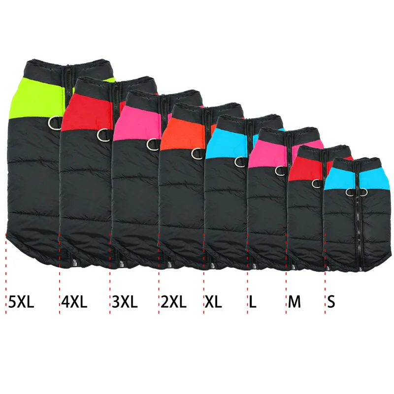 Водонепроницаемый собака Zip-up жилет куртка Чихуахуа Костюмы теплая зимняя одежда