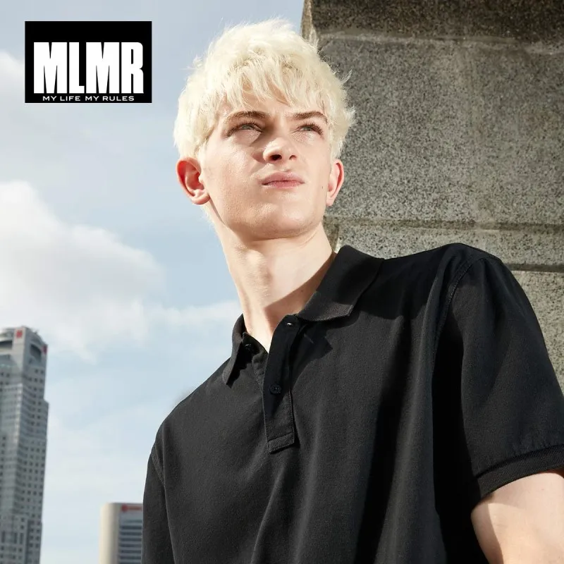 Мужская Уличная одежда MLMR из 100% хлопка с буквенным принтом короткими рукавами и