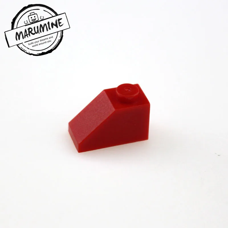 MARUMINE 200 шт/партия 2x1 кирпичи с откосом игрушки Классический создатель MOC строительные блоки развивающий DIY строительный набор для детей - Цвет: Красный