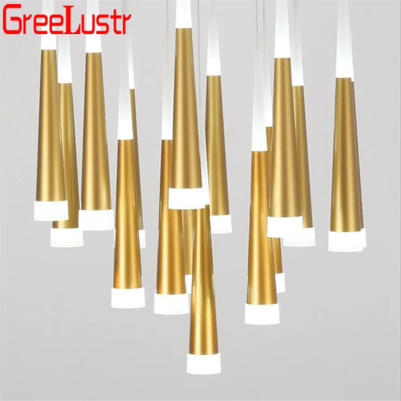 Скандинавский чердак светодиодный коническая блестящая подвеска свет для