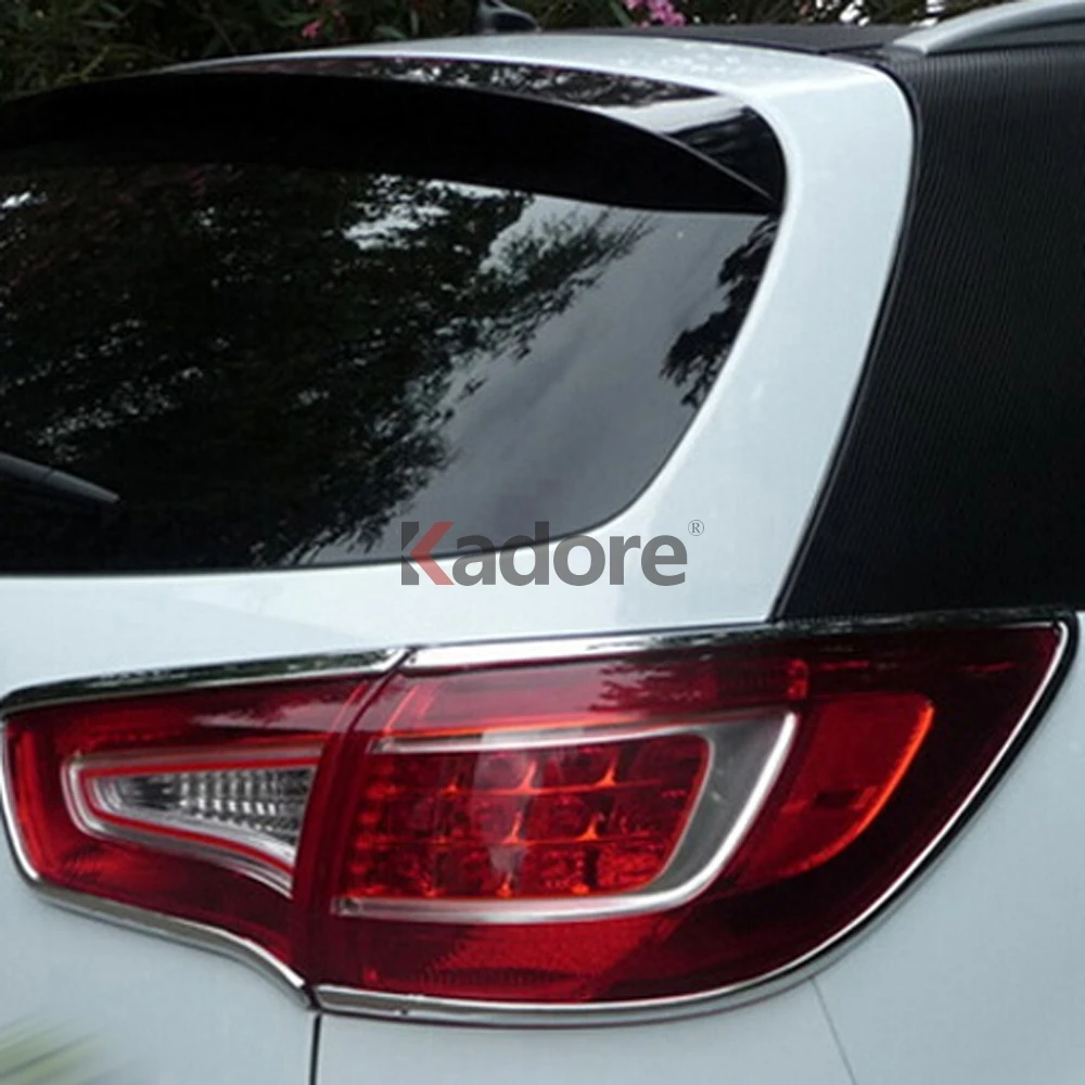 Для Kia Sportage 2010 2011 2012 ABS Chrome Задний фонарь лампа накладка сзади хвост для осветительная лампа внешние аксессуары