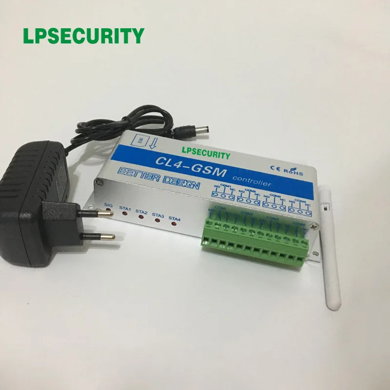 

LPSECURITY CL4-GSM 4-релейный GSM SMS/набор контроллер времени, пульт дистанционного управления для сервера