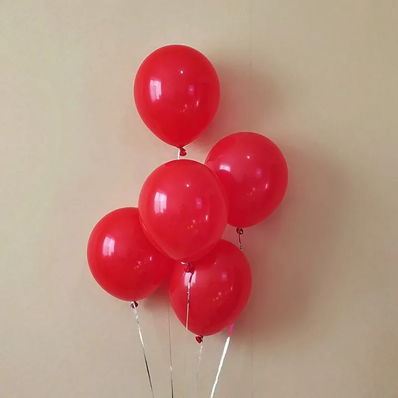 red 10 дюймов 20 шт./компл. красный воздушный шар зеленый воздушный шар цвет смешанные шары для рождественской вечеринки интерьерные украшения Санта-Клаус латексные воздушные шары - Цвет: red