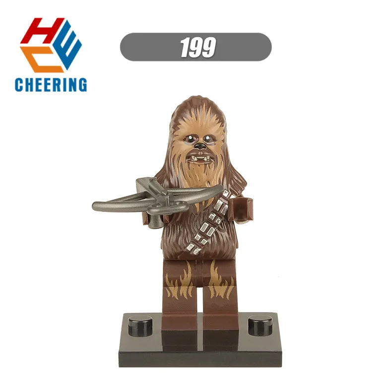 Одиночная строительных блоков космический The Force Awakens Chewbacca Kylo Ren Han Solo подарок фигурки Кирпичи игрушки для детей X0104