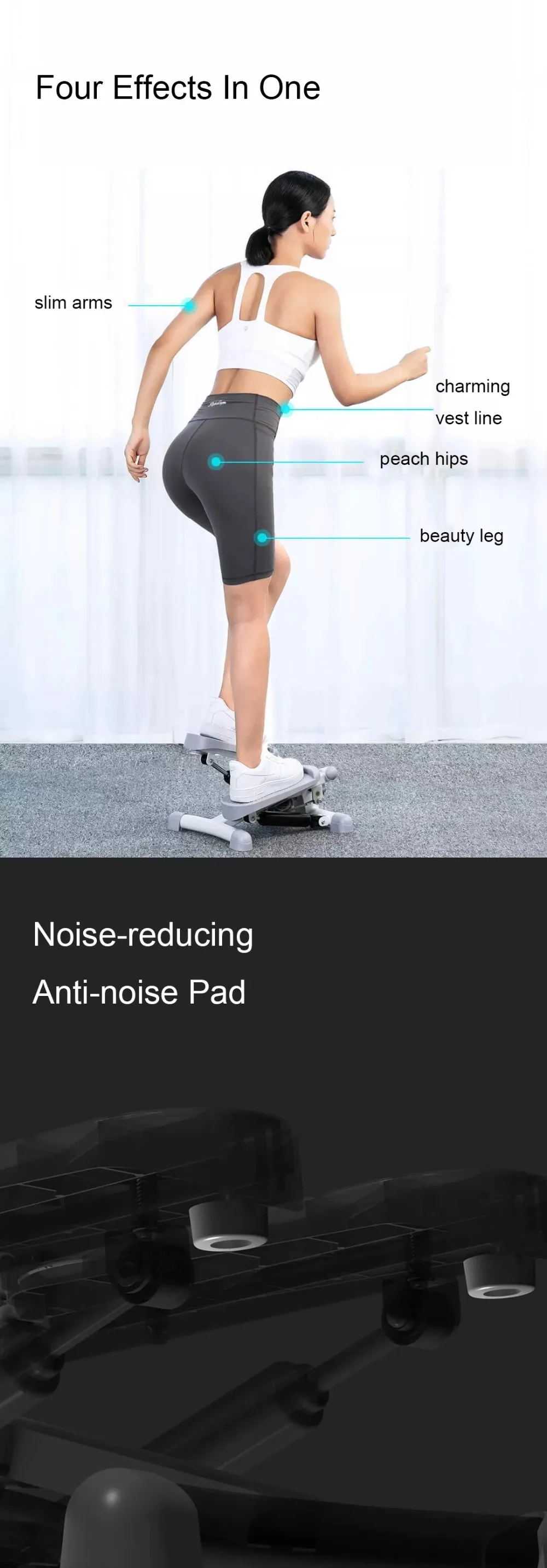 Xiaomi Mijia Xqiao Mini Indoor Fitness Stepper Treadmill Home Exercise Tools Leg Waist Beauty Outdoor Sports Cycling Stepper