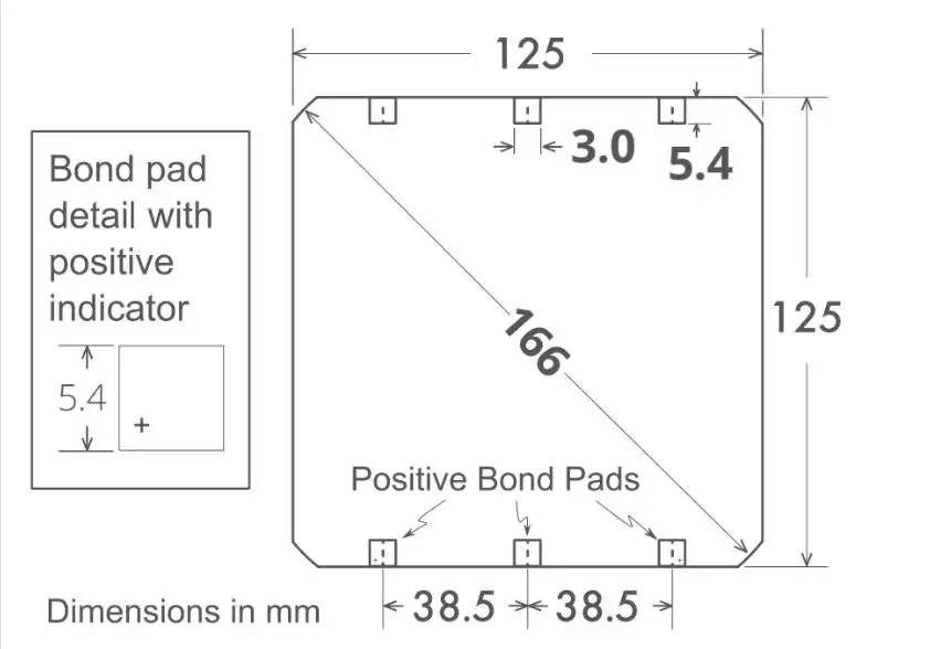 ALLMEJORES Sun-power Flexible solar cell JE3 3.6W high efficiency 125 x 125mm solar panel cell give enough tabbing wire for free