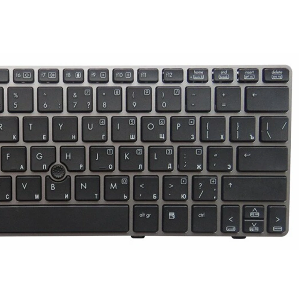 Новинка клавиатура для ноутбука EliteBook 2560 2560P 2570 2570P RU с серой рамкой и указателем