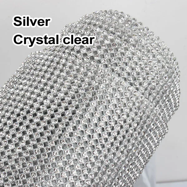 Горячая Распродажа 1 2 метров блестящие стразы сетка SS8 камни Клей основа