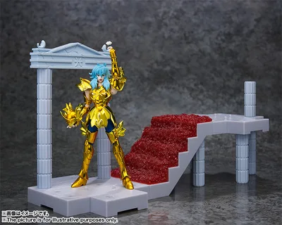 Bandai D. D. Панорама сцена святая Сейя Золотой Миф Ткань Shiryu Shun shaka Athena seiya фигурка модель 10 см - Цвет: Серый