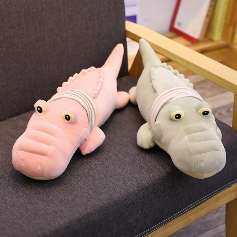 

115cm Cute New Toys crocodile Beautiful Cartoon crocodile soft plush toy with Big eyes hanging stuffed animal toys