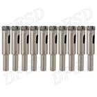 Корончатая пила с алмазным покрытием 10 мм, резак для плитки, керамики, фарфора, стекла, набор из 10 шт.