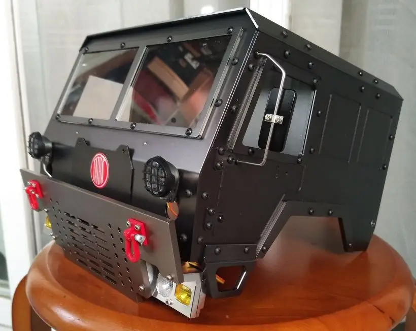 Металлический военный корпус кабины для 1/12 масштаб RC4D Beast II 6x6 самосвал кросс гусеничный грузовик MAN BENZ Tamiya HG601