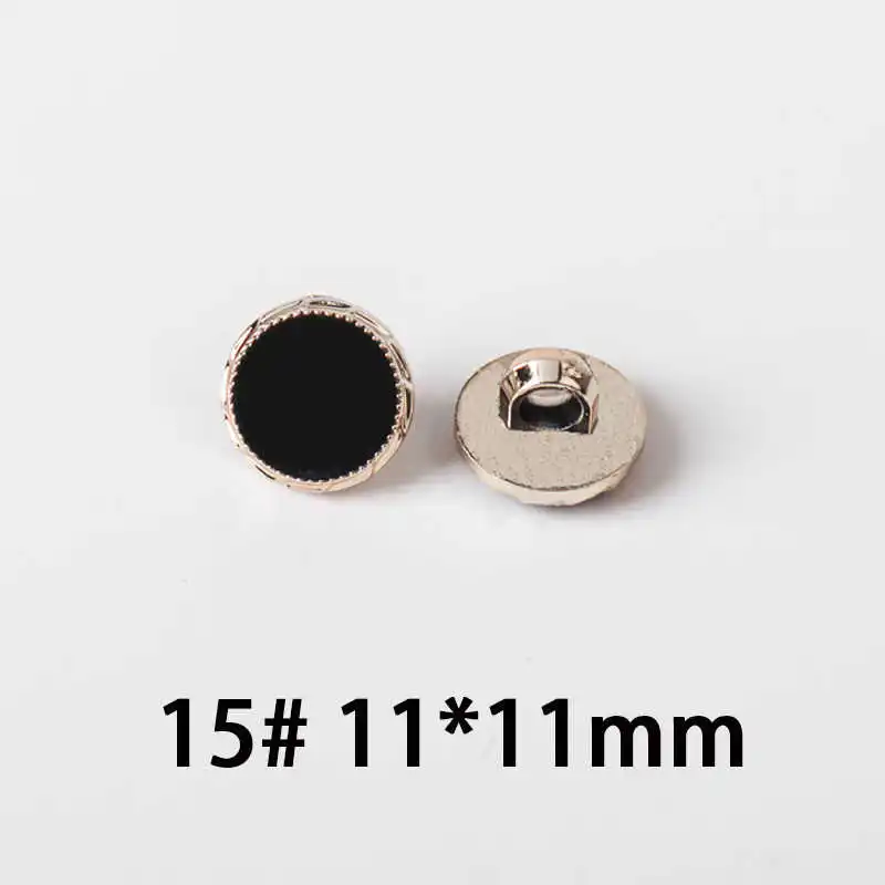 No15 11mm 50 шт., 10-12 мм, модная рубашка на пуговицах из смолы с цветком, брендовый шифоновый кардиган с жемчужными пуговицами и декоративными пуговицами, P97 - Цвет: No15 11mm