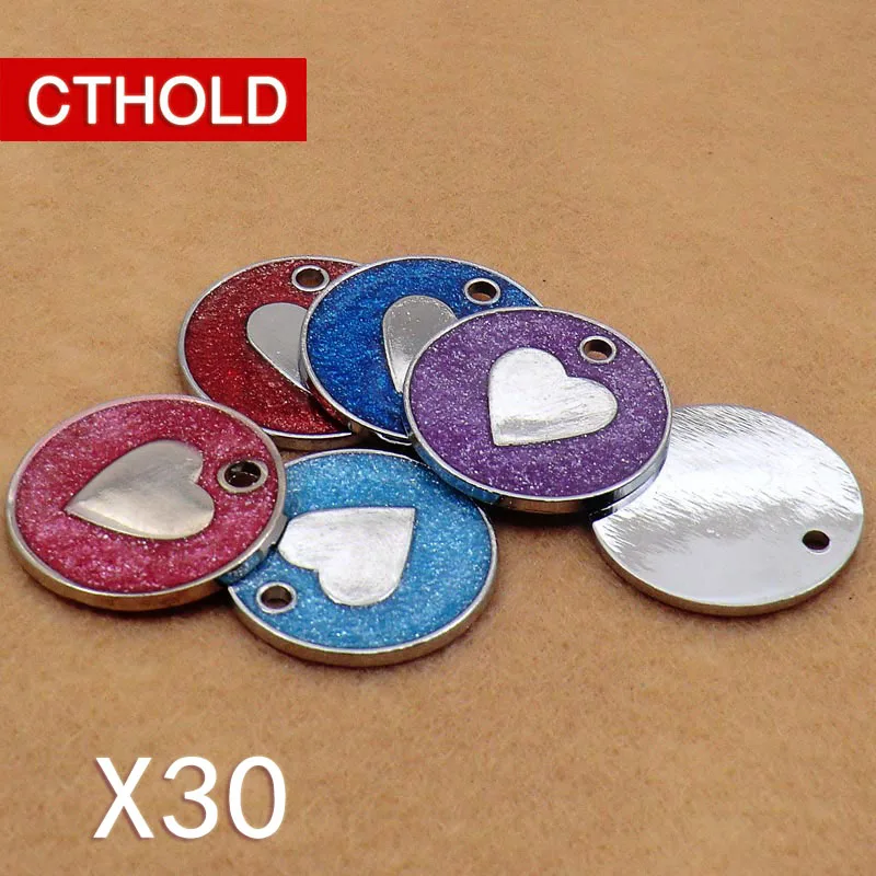 CTHOLD 30 шт./лот кольцо сердце id тег Мода красочные воротник кулон ожерелье