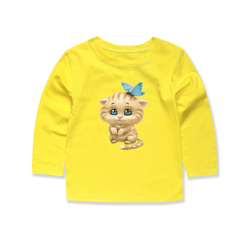 Детская одежда; футболка; ; хлопковые футболки с принтом «hello kitty»; футболки для мальчиков; Одежда для маленьких девочек; футболки для девочек; топы - Цвет: L-TTTC3