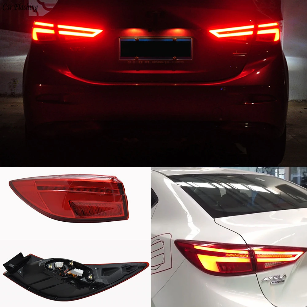 1 пара для Mazda3 Axela 2014 2015 2016 2017 хвост светильник s Mazda 3 M3 светодиодный фонарь задний