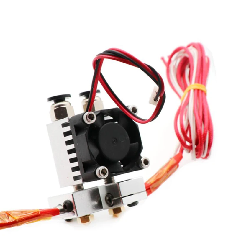 Двойной Экструдер 3D Chimera Hotend Kit 2 в выхода с двойной головкой вентилятором
