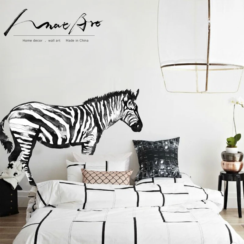 Фотообои для украшения дома в современном скандинавском стиле|stickers modern|zebra wall