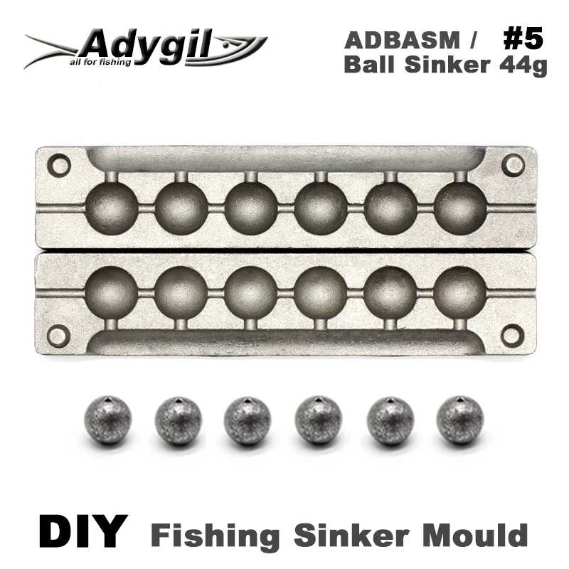 Adygil DIY рыболовный шар грузила прессформы ADBASM/#5 шарик грузило 44g 6