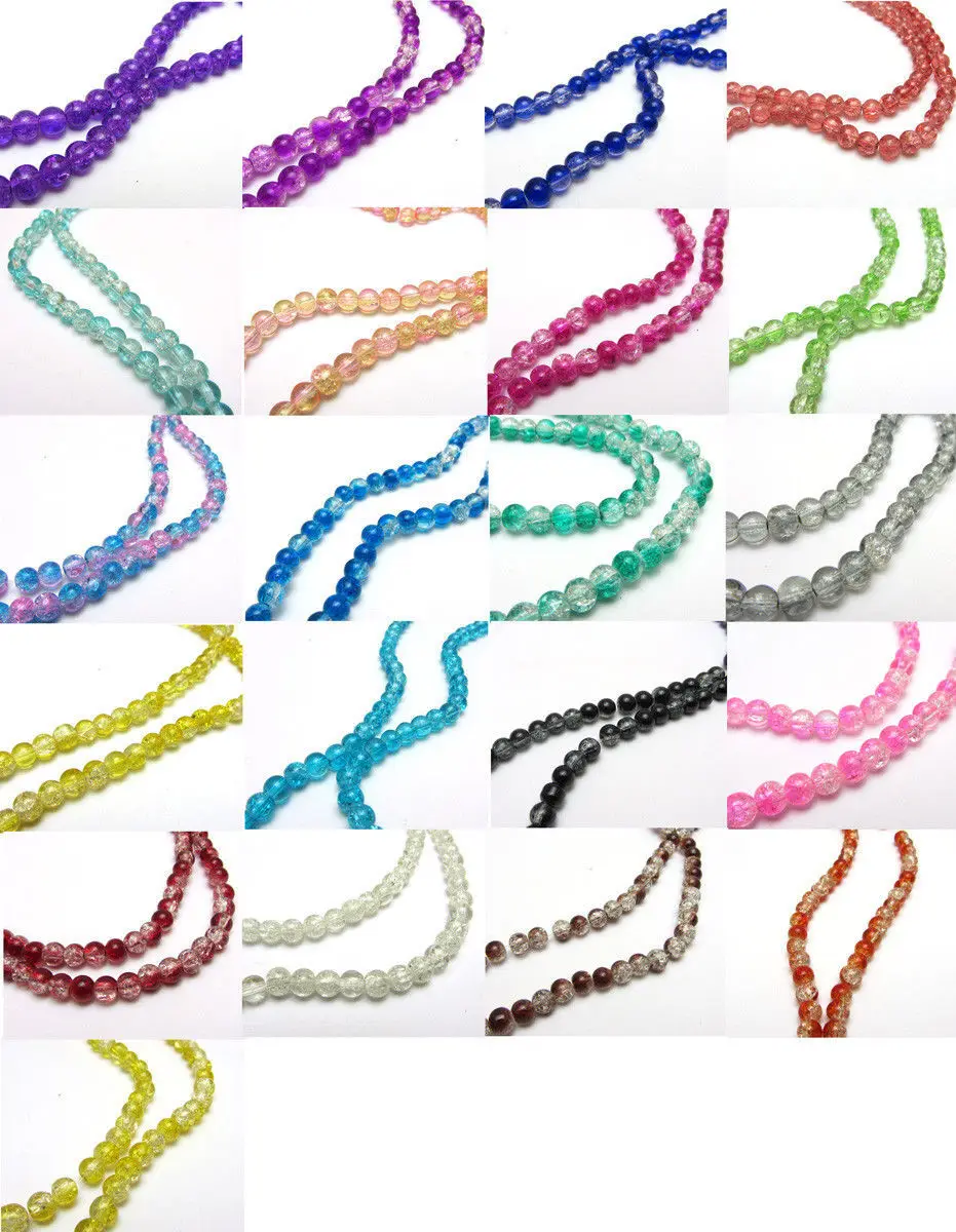 Оптовая продажа 280 шт. бусины-подвески с трещинами 6 мм | Украшения и аксессуары