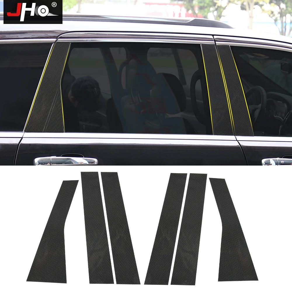 JHO B защитные наклейки на столб окна для Jeep Grand Cherokee 2014-2020 2019 18 16 3D углеродная