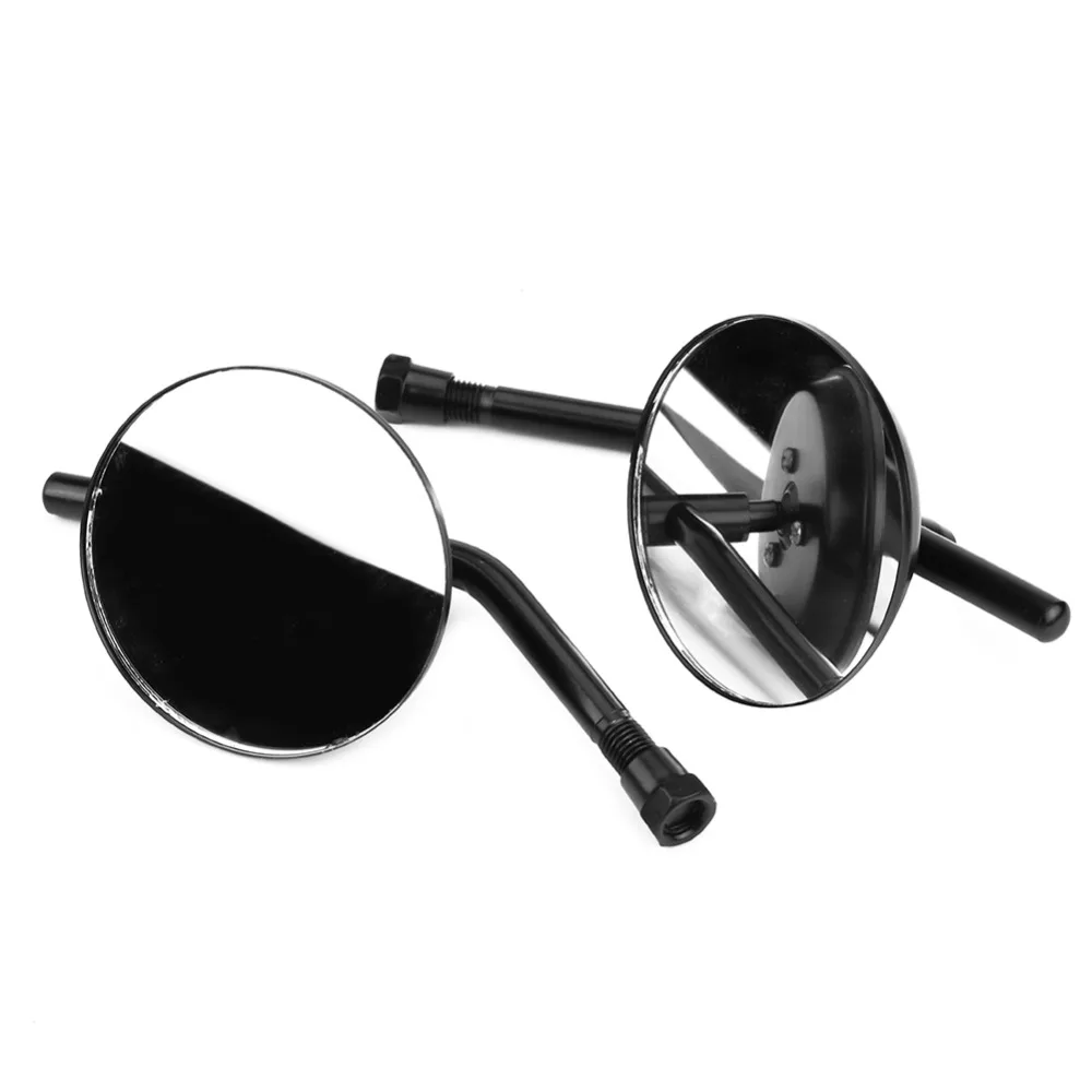 Распродажа 2 шт. Черное круглое зеркало заднего вида для мотоцикла M10 запасные