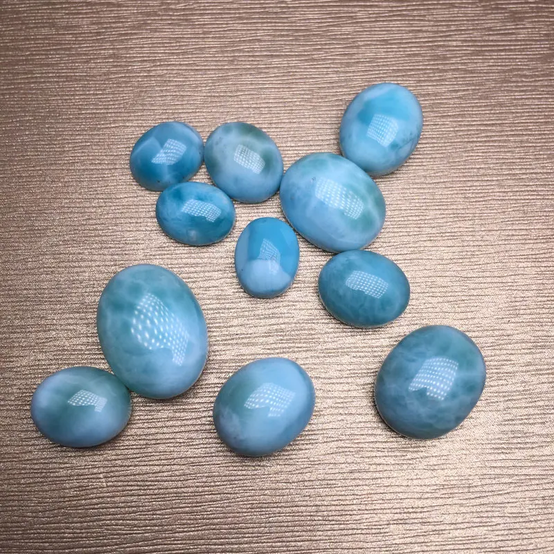 Натуральный синий драгоценный камень Larimar CSJ овальная огранка Cabochone для