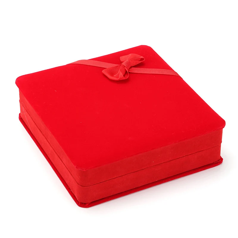 with red box JHplated африканская мода золотой цвет Свадебный комплект ювелирных изделий ожерелье серьги кольцо невесты Ювелирные наборы для женщин лучшие подарки - Окраска металла: with red box