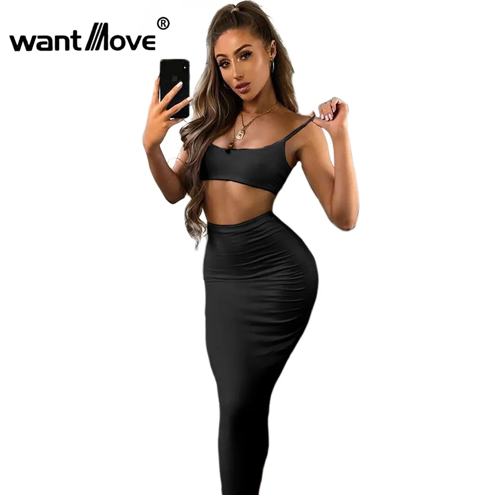 Женский летний сексуальный комплект Wantmove из двух предметов короткий топ на