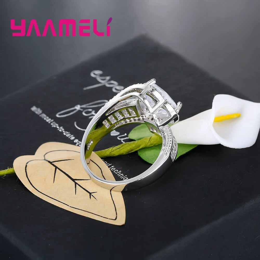 

Brand Sweet Romantic Style Open Ring Love Shape 925 Sterling Silver Valentine Souvenirs Appointment Wedding For Women