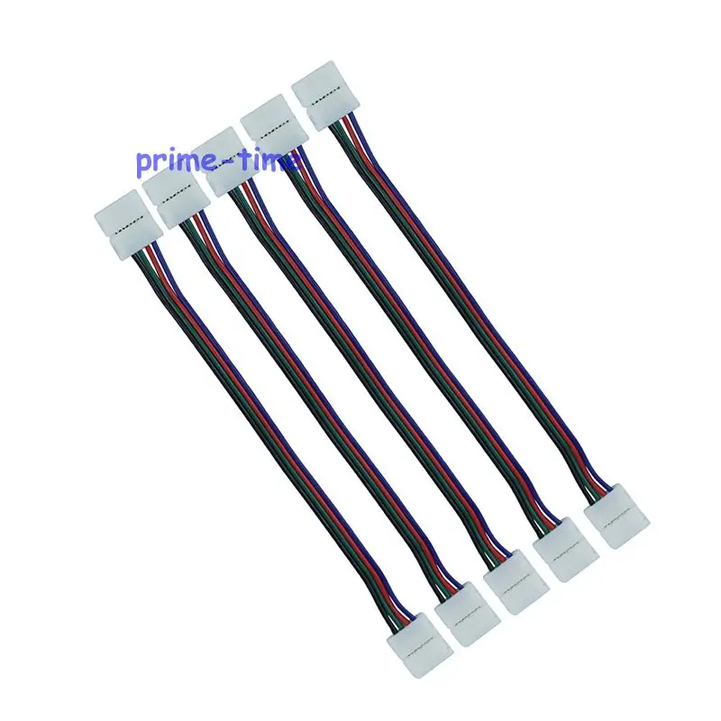 100 шт. 10 мм 4-контактный RGB-разъем для двухсторонней паяльной ленты Stip с кабелем 15