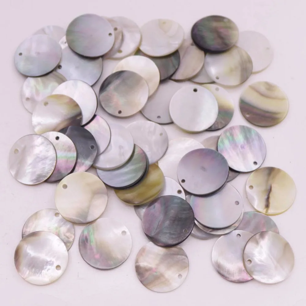 Ракушка монета из натуральной перламутра ракушка натурального серого и черного