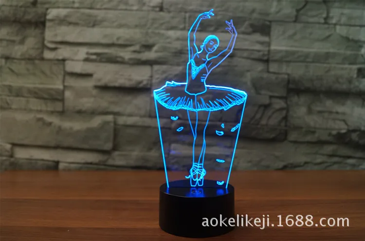 Новинка импортные товары балерины 3D огни красочные сенсорные светодиодные