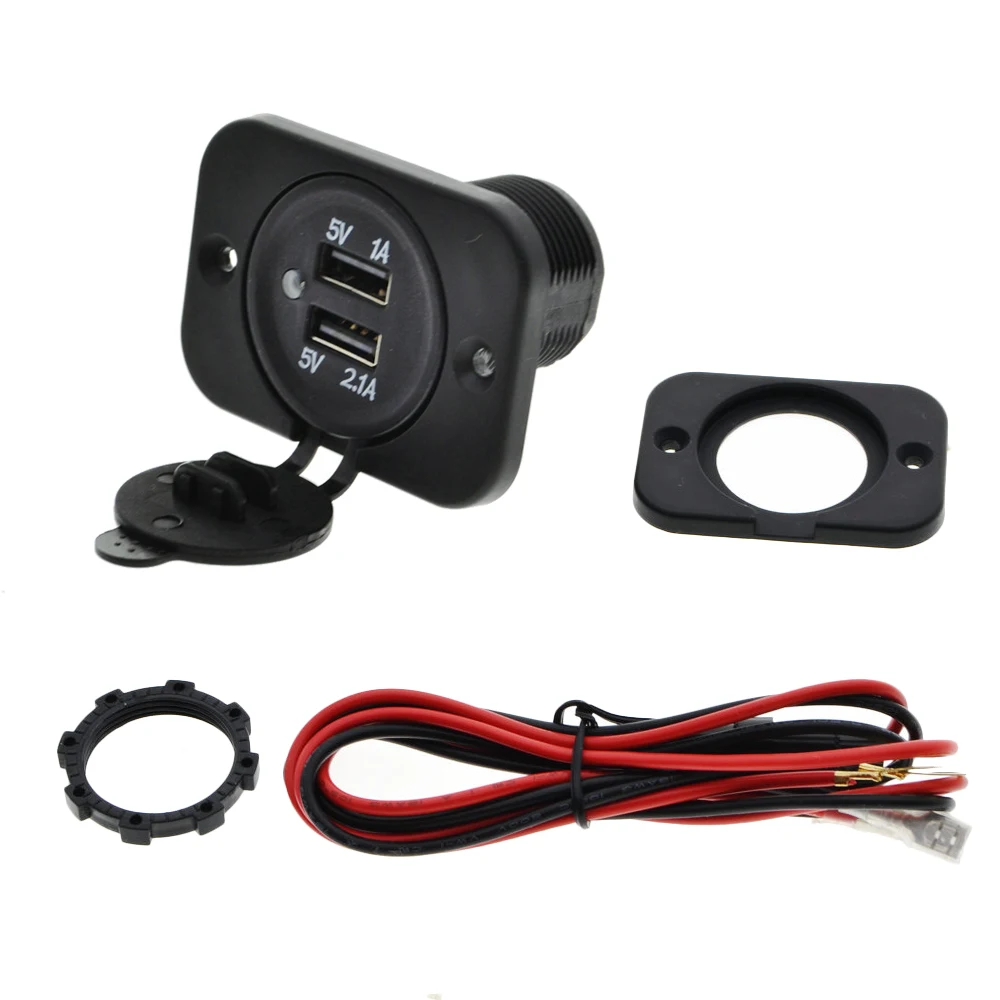 12 В в 120 Вт Автомобиль Мотоцикл женский Авто прикуриватели розетка с DC 5 V 2.1a Dual USB