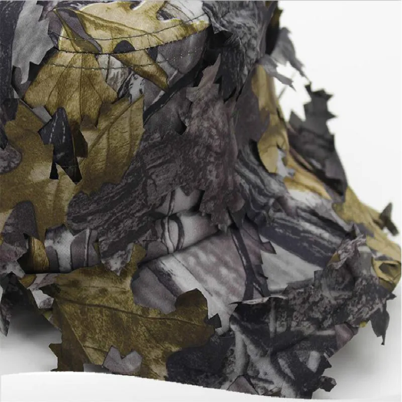 

Outdoor Camo Baseball Cap Camouflage Bionic Snapback Hunting Hat Distress Jungle Deciduous Leaves Hiking Bone