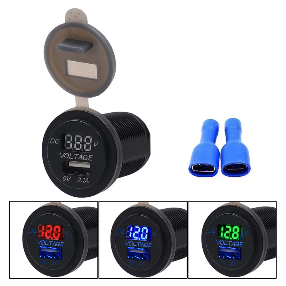 Зарядных порта USB для автомобиля Водонепроницаемый Мощность выход 5V 2.1A Цифровой
