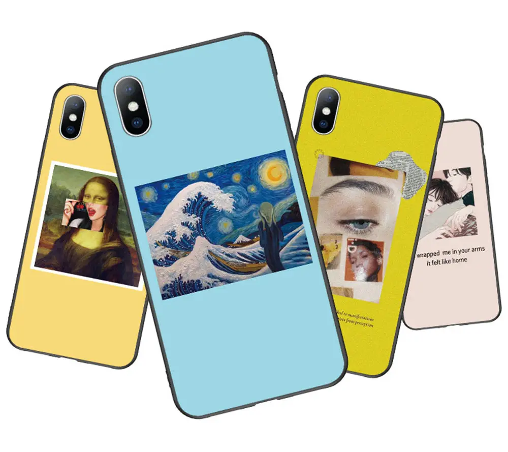 Ottwn абстрактное искусство картины Чехол для телефона для iPhone X 6 6S 7 8 Plus XR XS Max 5 5S SE силиконовый мягкий чехол s звездное небо задняя крышка