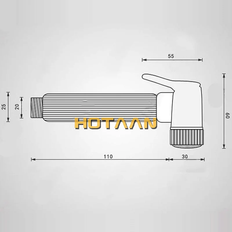 Hotaan Бесплатная портативный туалет ороситель для биде комплект Нержавеющая сталь ручные кран Ванная