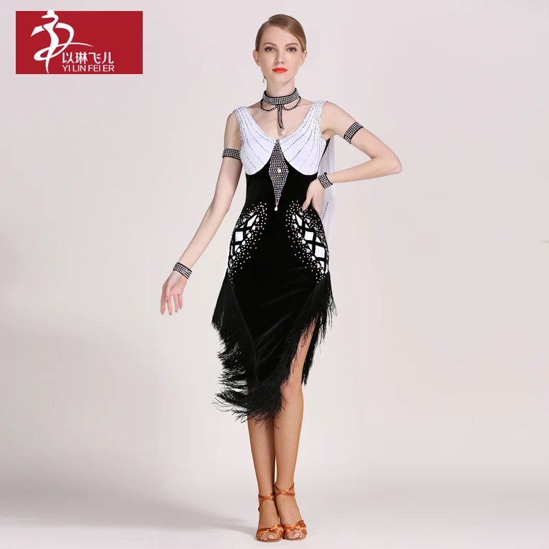 

sexy Latin dance clothing dress fringe