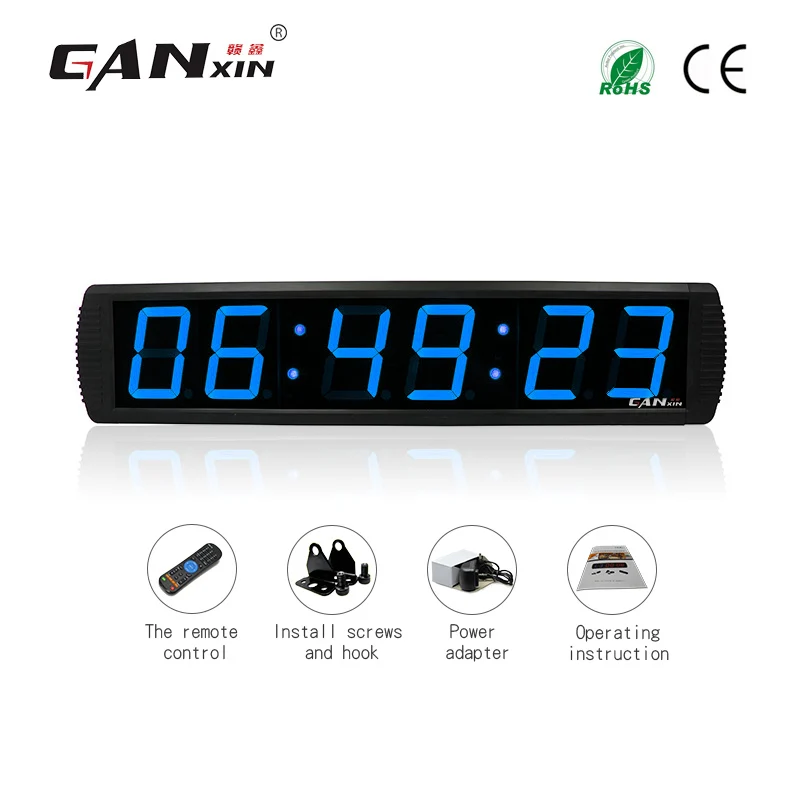 

[Ganxin]4" Customized Indoor wall clock home decor led alarm clock